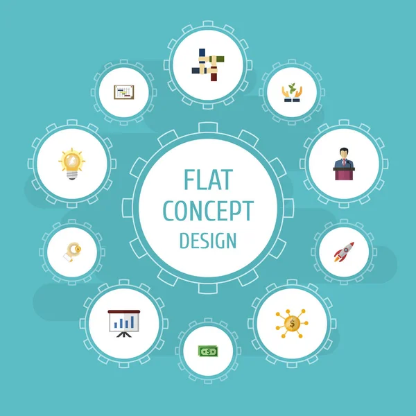 Düz simgeler para, sikke, yardım ve diğer vektör öğeleri. Ayrıca el, başlangıç, sunu nesnelerini içeren küme fikir düz simgeleri simgeleri.