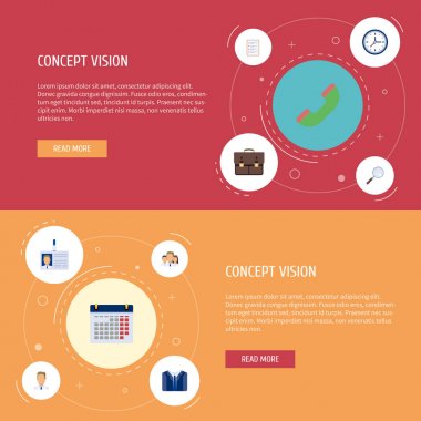 Düz simgeler takvim, Portföy, görev listesi ve diğer vektör öğeleri. İş düz simgeler simge kümesi de içerir Büyüteç nesneleri grup, Giysi.