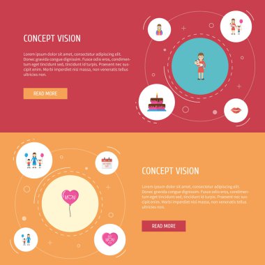 Mutlu anneler günü düz kutsal kişilerin resmi Bahçe Tasarım çocuk, öpücük ve oğlu sembolleri ile. Güzel anne güzel kadınsı tasarım sosyal, Web ve baskı için.