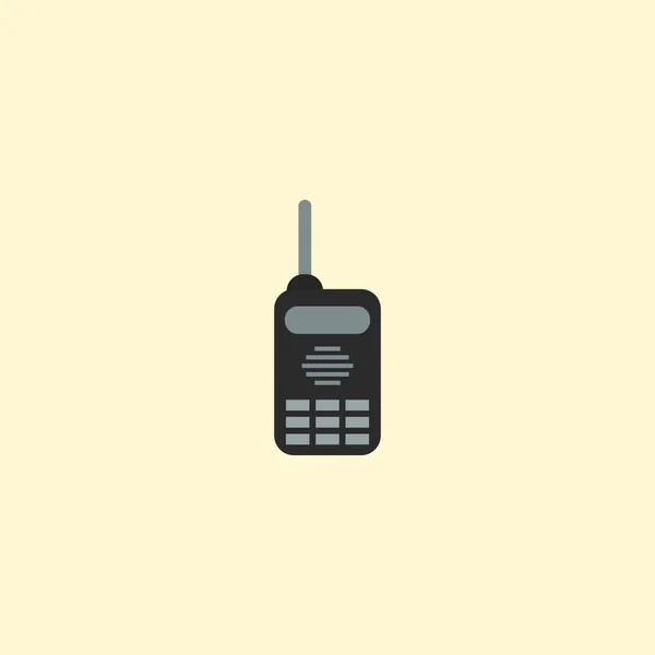 Icono plano Radio Element. Ilustración vectorial del icono plano Walkie-Talkie aislado sobre fondo limpio. Puede ser utilizado como Talkie, Walkies y símbolos móviles . — Archivo Imágenes Vectoriales