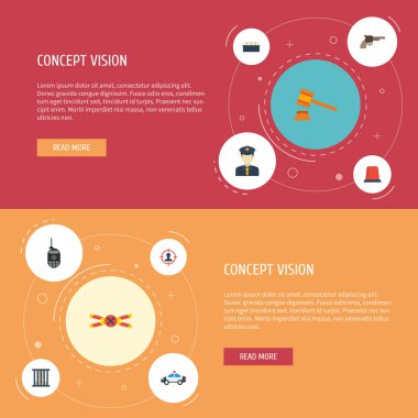 Düz simgeler jüri, şüpheli, telsiz ve diğer vektör öğeleri. Suç düz simgeler simge kümesi de çekiç, jüri, Talkie nesneleri içerir.