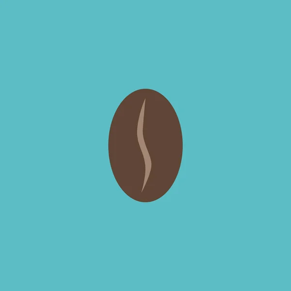 Flaches Symbol-Saatgut-Element. Vektorillustration der flachen Ikone Arabica-Bohne isoliert auf sauberem Hintergrund. kann als Symbol für Kaffee, Arabica und Bohnen verwendet werden. — Stockvektor