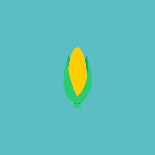 Flat Icon Corn Element. Ilustración vectorial del icono plano de maíz aislado sobre fondo limpio. Puede ser utilizado como el maíz, el maíz y los símbolos vegetales . — Archivo Imágenes Vectoriales
