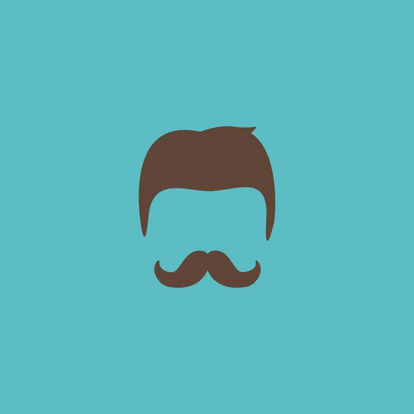 Elemento de penteado Flat Icon. Ilustração do vetor do bigode do ícone liso isolado no fundo limpo. Pode ser usado como bigode, penteado e símbolos do senhor . —  Vetores de Stock