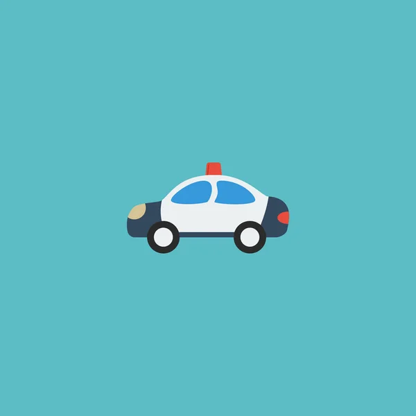 Flache Ikone Cop Auto Element. Vektorillustration des flachen Automobil-Symbols isoliert auf sauberem Hintergrund. als Polizei-, Auto- und Automobil-Symbole einsetzbar. — Stockvektor