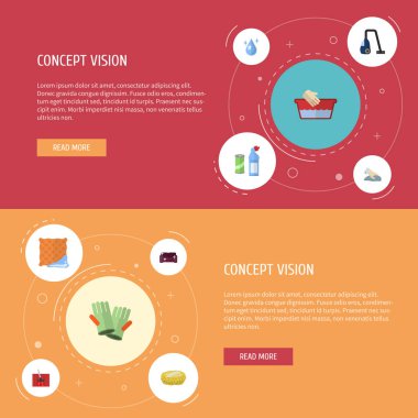 Düz simgeler bez, halı vakumlama, Sweeper ve diğer vektör öğeleri. Düz simgeleri simgeleri temizlik seti de içerir Bast, havza, kanepe nesneleri.