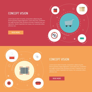 Düz simgeler mevcut, ödeme, destek ve diğer vektör öğeleri. Mağaza düz simgeler simge kümesi de nesneleri alışveriş arabası, nakit, içerir.