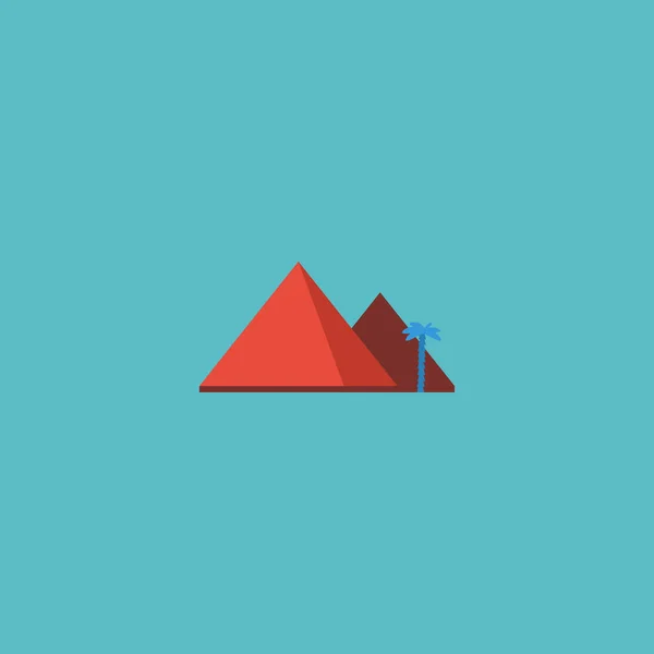 Icona piatta Giza Element. Illustrazione vettoriale dell'icona piatta Grande piramide isolata su sfondo pulito. Può essere usato come grande, piramide e simboli di Giza . — Vettoriale Stock