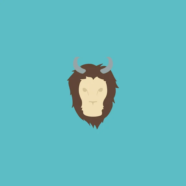 Icône plate Chimera Element. Illustration vectorielle de l'icône plate Lion isolé sur fond propre. Peut être utilisé comme chimère, lion et symboles de mythologie . — Image vectorielle