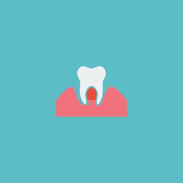 Icono plano Parodontosis Elemento. Ilustración vectorial del icono plano Gingivitis aislado sobre fondo limpio. Puede ser utilizado como gingivitis, parodontosis y símbolos dentales . — Archivo Imágenes Vectoriales