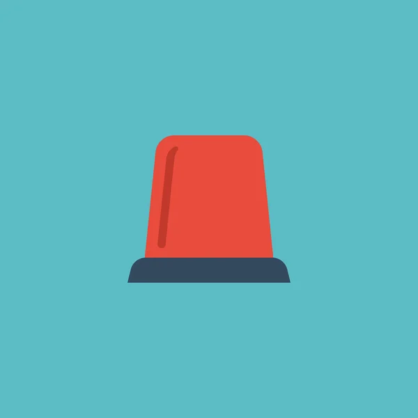 Flat Icon Flasher Siren Element. Ilustração do vetor do sinal do ícone liso isolado no fundo limpo. Pode ser usado como Flasher, sirene e símbolos de sinal . — Vetor de Stock