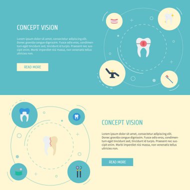 Düz simgeler diş taç, tedavi, mobilya ve diğer vektör öğeleri. Emaye düz simgeler simge kümesi de sağlık, sandalye, diş nesneleri içerir.