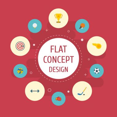 Düz simgeler Blower, Masa Tenisi, ok ve diğer vektör öğeleri. Etkinlik düz simgeler simge kümesi de boks, spor, başlangıç nesneleri içerir.