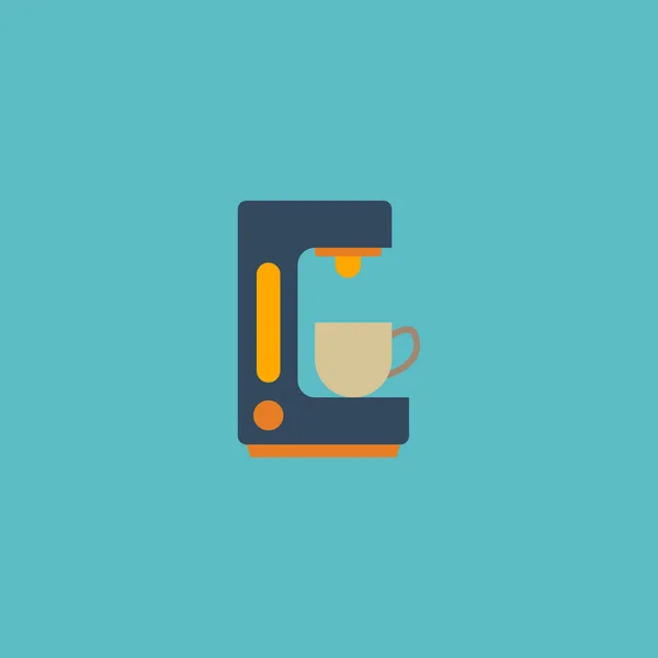 Flache Ikone Kaffeemaschine Element. Vektorillustration des flachen Espressoautomaten mit Ikone isoliert auf sauberem Hintergrund. kann als Kaffeemaschine, Espresso und Spender verwendet werden. — Stockvektor