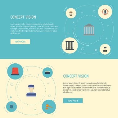 Düz simgeler Müfettiş, parmak izi, Yargıç tokmak ve diğer vektör öğeleri. Suç düz simgeler simge kümesi de içerir oluşturma, Yargıç, polis nesneleri.