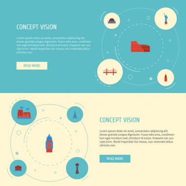 Düz simgeler Coliseum, Moskova, köprü ve diğer vektör öğeleri. Simge yapılar düz simgeleri simgeleri de içeren küme Kremlin, harika, kule nesneleri.