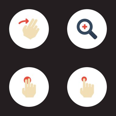 Şu simgeler, tutun, Büyüteç'i ve diğer vektör öğeleri düz. Emniyet de düz simgeleri simgeleri içerir, değil mi, Büyüteç'i nesneler kümesi.