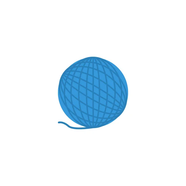 Icono plano elemento de lana. Ilustración vectorial de hilo de icono plano aislado sobre fondo limpio. Puede ser utilizado como lana, hilo y símbolos de bola . — Vector de stock