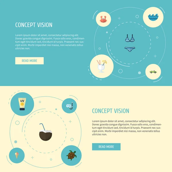 Düz simgeler içki, Cocos, kaplumbağa ve diğer vektör öğeleri. Yaz düz simgeler simge kümesi de Bikini, Cabriolet, güneş kremi nesneleri içerir.