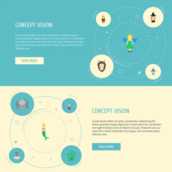 Büyük adam, canavar, kötülük ve diğer vektör öğeleri düz simgeler. Ayrıca Hydra, ölüm, mitoloji nesneleri içeren küme karakter düz simgeleri simgeleri.