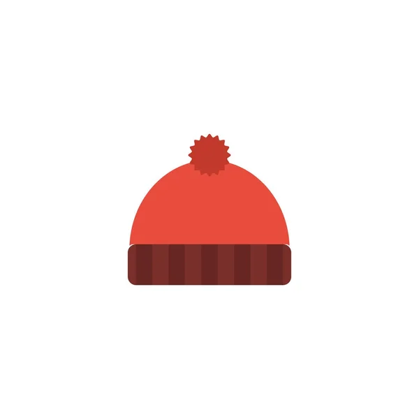 Icono plano Elemento sombrero de punto. Ilustración vectorial de Flat Icon Beanie aislado sobre fondo limpio. Puede ser utilizado como gorro, punto y sombrero símbolos . — Vector de stock