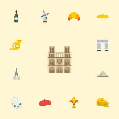 Düz simgeler süsleme, palet, kap ve diğer vektör öğeleri. Ülke düz simgeler simge kümesi de içerir peynir, bere, gıda nesneleri.