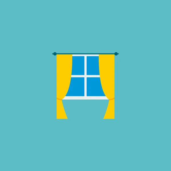 Window icon flat element.  illustration of window icon flat isolated on clean background for your web mobile app logo design.