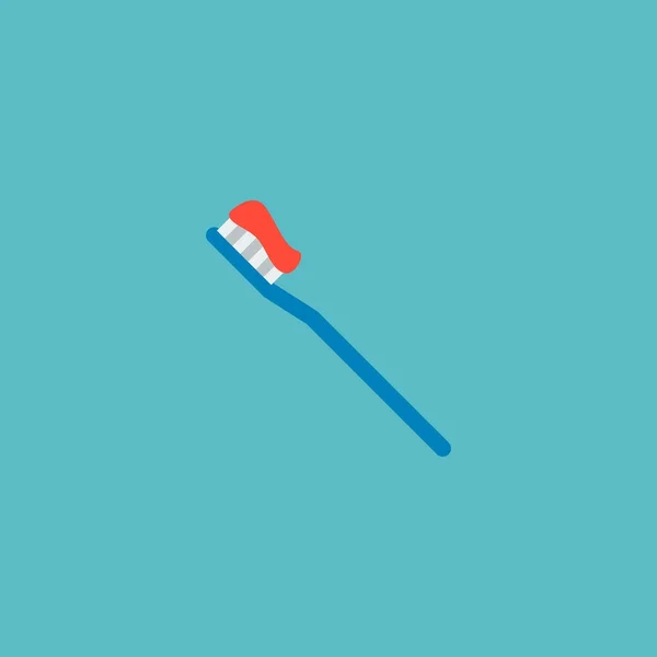 Cepillo de dientes icono elemento plano. ilustración del icono del cepillo de dientes plano aislado en un fondo limpio para el diseño del logotipo de su aplicación móvil web . — Foto de Stock
