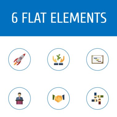 Simgeler düz stil lideri, denize indirmek, planlama ve diğer vektör öğeleri. Ayrıca destek, roket, graph nesneleri içeren küme başlangıç simgeleri düz stil sembolleri.
