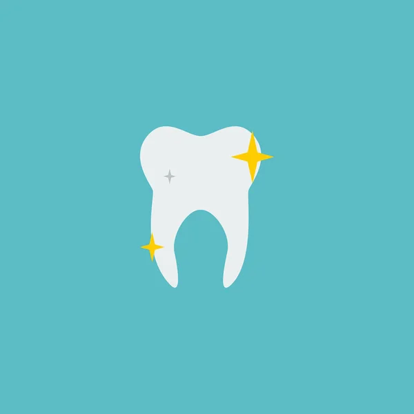 Ícone de dente elemento plano. Ilustração vetorial do ícone do dente plano isolado no fundo limpo para o design do logotipo do aplicativo móvel da web . — Vetor de Stock