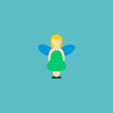 Peri simgesi düz öğe. illüstrasyon izole web mobil app logo tasarımı için temiz arka plan üzerinde düz peri simgesinin.