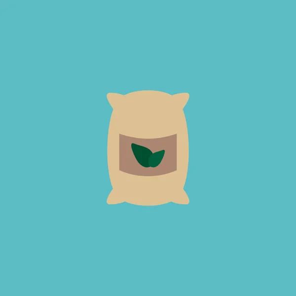 Icon flat grown bags element. Vector illustration of icon flat sack isolated on clean background. Can be used as grown, bags and sack symbols. — Stock Vector