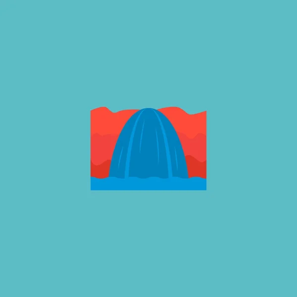 Symbol flache Niagara fällt Element. Vektorillustration des flachen Wasserfalls, isoliert auf sauberem Hintergrund. kann als Niagara, Wasserfall und Wasserfall-Symbol verwendet werden. — Stockvektor