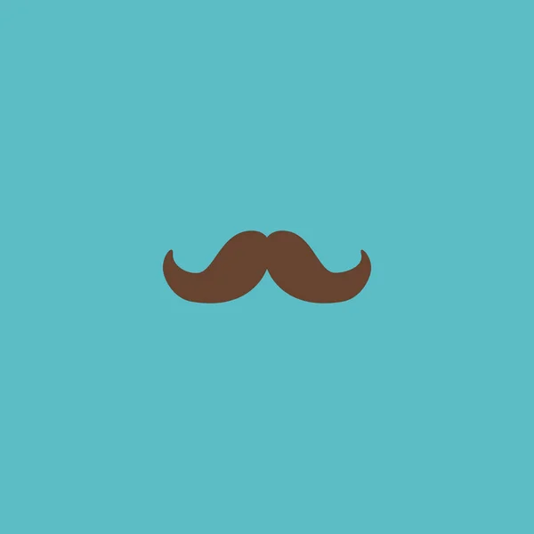 Icono de bigote elemento plano. Ilustración vectorial del icono del bigote aislado sobre un fondo limpio para el diseño del logotipo de su aplicación móvil web . — Archivo Imágenes Vectoriales