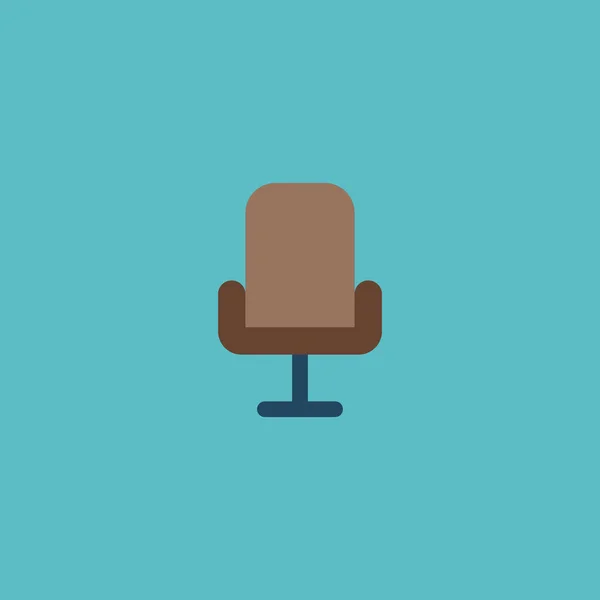 Иконка офисного кресла плоская. Векторная иллюстрация иконки офисного кресла на чистом фоне для дизайна логотипа вашего мобильного приложения . — стоковый вектор