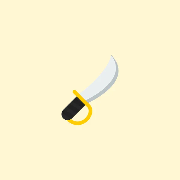 Ícone de espada elemento plano. Ilustração vetorial do ícone da espada plana isolada no fundo limpo para o design do logotipo do aplicativo móvel da web . —  Vetores de Stock