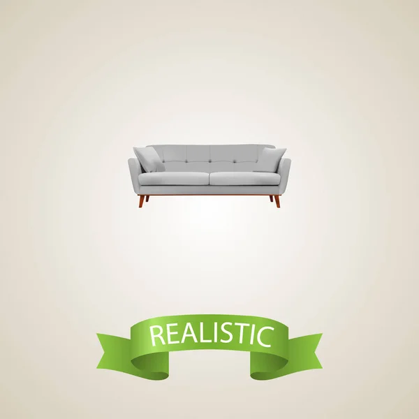 Divano elemento realistico. Illustrazione vettoriale di divan realistico isolato su sfondo pulito per il design del logo dell'app mobile web . — Vettoriale Stock