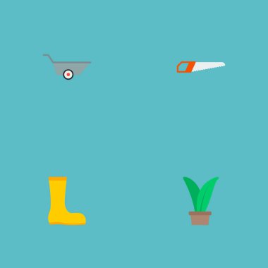 Barrow, su geçirmez ayakkabı, el tarım simgeler düz stil sembollerle dizi simgeleri web mobil app logo tasarımı için gördüm.