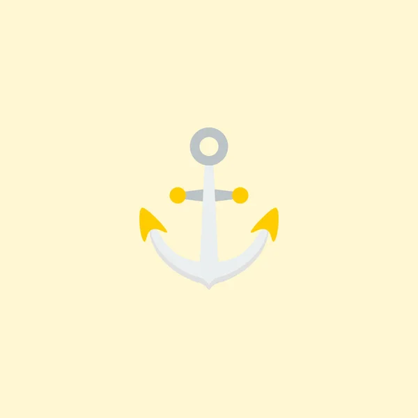Anchor icon flat element. Vector illustration of anchor icon flat isolated on clean background for your web mobile app logo design. — Stock Vector