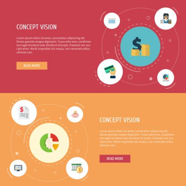 Kayıt simgeler düz stil sembolleri muhasebeci, temettü, dosya ve web mobil app logo tasarımı için diğer simgeler kümesi.