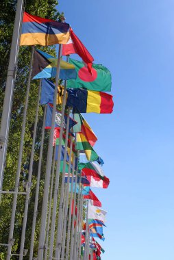 Rüzgardaki bayraklar