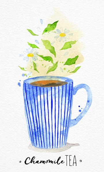 Chá de camomila de xícara —  Vetores de Stock