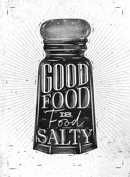 Плакат с соленой пищей

