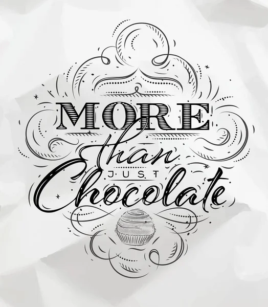 Poster çikolata kömür — Stok Vektör