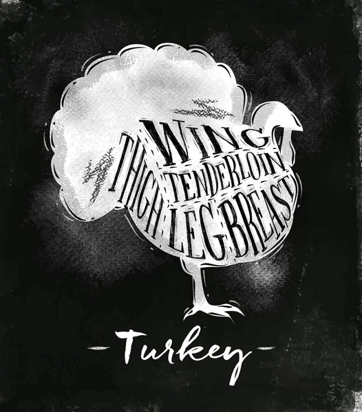 Τουρκία κοπής καθεστώς κιμωλία — Διανυσματικό Αρχείο