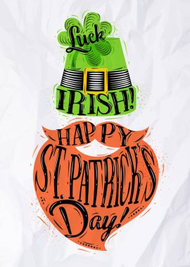 Poster St Patrick şapka sakal