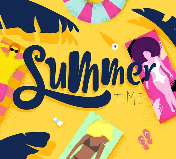 Poster summer time — Stock Vector