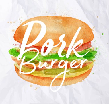 Domuz burger suluboya