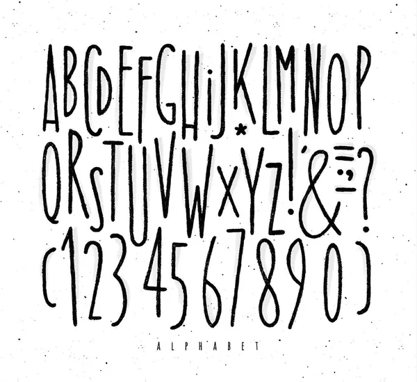 Шрифт прямих рядків алфавіту — стоковий вектор