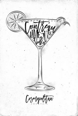 Cosmopolitan kokteyl beyaz